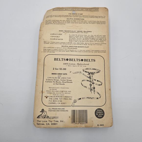 Vintage The Lone Toy Tree Cookie Cutters Church Cross Angel Rooster Made In USA - Picture 3 of 5